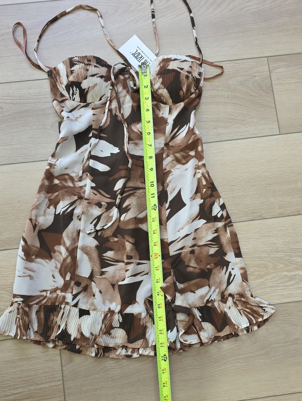 12th Tribe Belle Mocha Floral Mini Dress Size SS - Picture 8 of 14